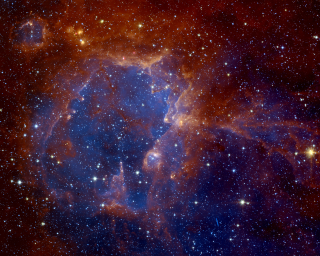 Sh 2-284 in infrared and hydrogen-alpha (Click for more information)