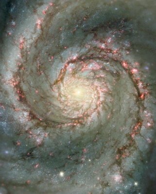 Whirlpool galaxy from Hubble